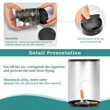 Load image into Gallery viewer, Winter Cute Gnome Snowman Car Smoking Accessory Portable Ashtray Smokeless Travel Ashtray with Lid, Ashtrays for Cigarettes Outdoor
