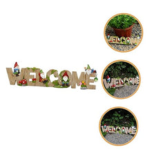 Load image into Gallery viewer, BESPORTBLE Garden Gnome Welcome Statue Cute Miniature Outdoor Decor Resin Dwarf Figurine for Patio and Yard Charming Welcome Sign for Garden Decoration
