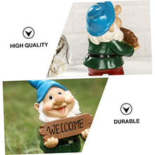 Load image into Gallery viewer, Happyyami Gnome Welcome Sign Garden Decor Resin Waterproof Gnome Ornament Unique Dwarf Sculpture
