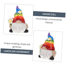 Load image into Gallery viewer, DECHOUS 2pcs Garden Gnome Unique Design Gnome Doll Figurine Outdoor Landscape Adornment Courtyard Decor Resin for Yard

