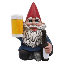 Load image into Gallery viewer, Candy Creations On Cloud 9 Bad Gnomes Drinking and Smoking, Set of 4 Naughty Lawn Dwarves, Funny Garden or Indoor Home Decor

