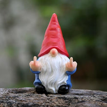 Load image into Gallery viewer, Middle Finger Gnome Mini 5.5in,Double Bird Gnome - Naughty Funny Outdoor Decoration for Yard Patio Lawn Ornament and Home Decor,Fairy Garden
