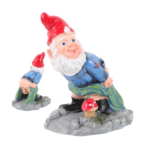 BESPORTBLE Gnome Yard Ornament Funny Elf Statue Gnome Garden for outside for Decor Window Cabinet Desk
