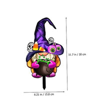 Load image into Gallery viewer, Toyvian 3Pcs Halloween Gnome Stakes Durable Acrylic Garden Signs for Outdoor Decor for Yards and Lawns Easy to Install Halloween Decorations
