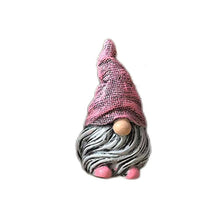 Load image into Gallery viewer, MOOCOCO Gnomes Ornament Resin Statues Mini Dwarf Figurine for Desk Outdoor Garden Patio Porch Lawn Home Decor Sculpture (Pink)
