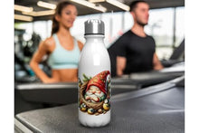 Load image into Gallery viewer, MAXIKIWI - Single Wall Water Drinking Bottle with Screw Cap, Non Insulated Lightweight Aluminium, BPA Free, Leak-Proof - Spring Garden Gnomes Theme 2-500ml
