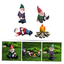 Load image into Gallery viewer, BESPORTBLE 4pcs Dwarf Bonfire Decor Landscape Resin Gnomes for Garden Unique Adornments for Fairy Miniature Gardens Safe Decorations Fun Educational Toy
