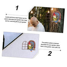 Load image into Gallery viewer, Cabilock 1pc Creative Gnome Statue Hanging Craft Adorable Drinking Dwarf Decor for Indoor and Outdoor Garden Lightweight Tree Ornament for Patio Lawn Decoration
