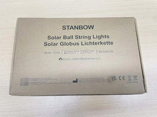 Load image into Gallery viewer, STANBOW Solar String Lights - 30FT/9M, 60 LED, Waterproof, Crystal Ball Lights With 8 Modes, Multicoloured, Decorative for Home, Yard, Patio, Party, Wedding
