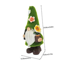 Load image into Gallery viewer, Happyyami Christmas Garden Gnome Lamp Resin Gnome Figurine Outdoor Solar Light Decor for Garden and Patio Festive Holiday Ornament for Family and Friends
