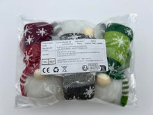 Load image into Gallery viewer, Christmas Gnome Decoration Set of 3, Christmas Gonks Gnomes Plush Swedish, Christmas Gonks Light Up Ornaments, Gnome Christmas Jumper Large Grey Pink, UK Christmas Elves Xmas Decorations with Legs
