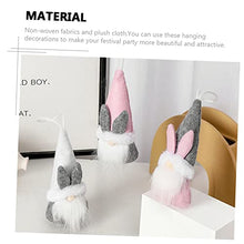 Load image into Gallery viewer, Ciieeo 1set Plush Rabbit Charm Fairy Garden Accessories Party Gnome Decor Funny Gnome Hanging Bunny Gnome Gnomes Gnome Planters Fairy Garden Kit Gnome Ornaments Gnome Doll Flannel 4pcs
