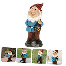 Load image into Gallery viewer, BESPORTBLE 1pc Adorable Dwarf Resin Garden Ornament for Decor and Lightweight Gnome Statue Charming Desktop and Patio Decoration for Home Office
