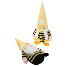 Load image into Gallery viewer, Happyyami 2Pcs Summer Bee Gnome Doll Decorative Figurine Tomte for Garden Ornament Handmade Soft Plush Gonk Decoration
