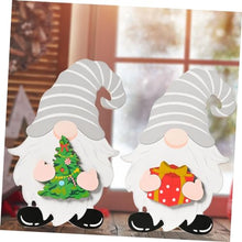 Load image into Gallery viewer, OUNONA 1set Wooden Gnome Decor Removable Accessories for Christmas Halloween Independence Day Desktop Ornament for Home Bar and Restaurant
