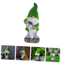 Load image into Gallery viewer, Cabilock Solar Powered Gnome Lamp Decorative Garden Gnome Ornament Resin Solar Light for Outdoor Lawn Creative Decor for Garden Parties and Events
