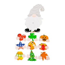 Load image into Gallery viewer, OUNONA 1set Wooden Gnome Decor Removable Accessories for Christmas Halloween Independence Day Desktop Ornament for Home Bar and Restaurant
