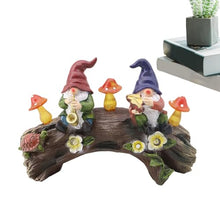 Load image into Gallery viewer, Outdoor Solar Gnomes, Gnomes Garden Statues, Resin Gnome Figurine, Solar Light Statue, Gnomes Outdoor Decor, Garden Gnome Figurine, Solar Gnomes Light, Outdoor Gnome Statue for Patio Lawn Yard Garden
