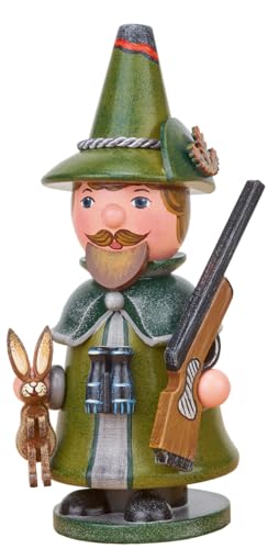 Richard Glässer Seiffen Hubrig Incense Smoker Gnome Hunter 14 cm
