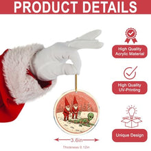 Load image into Gallery viewer, Christmas Ornaments Decorations - 3.6 in Acrylic Two Sided Printing (Gnome tie Alien 1 - Hilarious Adult Naughty Funny SciFi Art Garden Decor Ideas)

