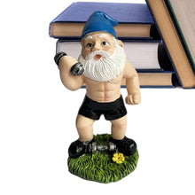 Load image into Gallery viewer, Garden Dwarf Statue - Dumbbell Weightlifting Gnome Sculpture, Handmade Garden Figurine | Weatherproof Resin Garden Dwarf Sculpture, Gnome Figurine Decoration with Vivid Expressions for Gardens, Courty
