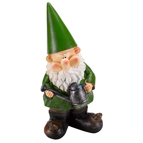 Fun Garden Ornament Wilf The Gnome With Watering Can, Ideal For Pond, Garden Decoration