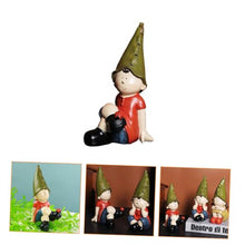 Load image into Gallery viewer, ABOOFAN Funny Garden Gnome Unusual Garden Ornament Resin Tabletop Toy Indoor Scene Accessory Photo Prop
