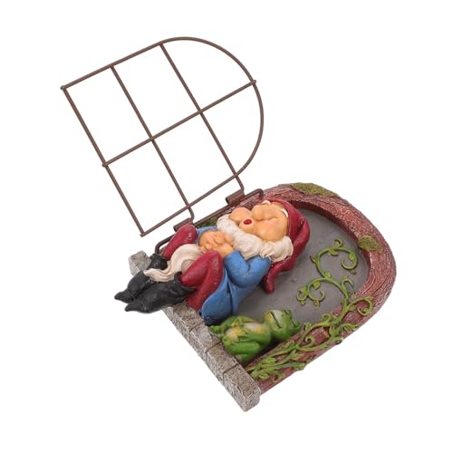 Toyvian 1Pc Old Man Garden Gnome Statue Pendant Funny Outdoor Tree Hanging Ornament for Courtyard Landscape Decor for Decoration and