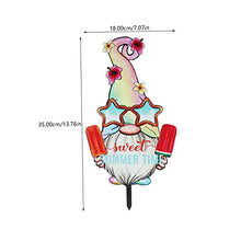 Load image into Gallery viewer, Toyvian Summer Gnome Garden Stake Decor Acrylic Outdoor Ornament for Lawn Patio Courtyard Pathway for Summer Festivals Gardening Enthusiasts
