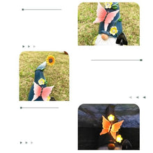 Load image into Gallery viewer, Resin Gnome Statue - Solar Gnomes Decorations | Waterproof Dwarf Figurine with Solar LED Lights for Backyard Lawn Patio Porch Outside
