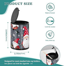 Load image into Gallery viewer, Christmas Gnomes with Sleighs and Snowflakes Smoking Cup Ashtray Smokeless Ash Tray Portable Smokeless Ashtray, Covered Ashtrays Cigarettes Car
