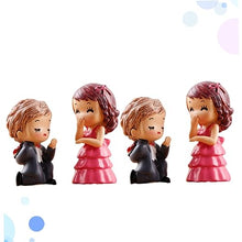 Load image into Gallery viewer, FONDOTIN 2 Pairs Miniature Couples Resin Pvc Crafts for Home Office Decor Couples Adornment
