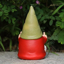 Load image into Gallery viewer, Middle Finger Female Gnome Statue 5.1in， Naughty Garden Gnome Statue Decoration and Lawn Ornament - Funny Garden Gnomes for Outdoor or Home Decor
