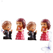 Load image into Gallery viewer, FONDOTIN 2 Pairs Miniature Couples Resin Pvc Crafts for Home Office Decor Couples Adornment
