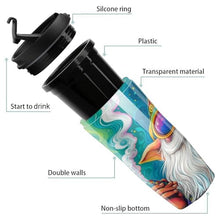 Load image into Gallery viewer, Gnome Smoking Colorful Coffee Tumbler Travel Mug Insulated Cute Tea Cup with Lid Reusable Cafe for Hot/Ice Drinks 350ml
