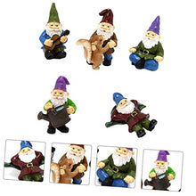 Load image into Gallery viewer, Happyyami 6pcs Creative Resin Garden Gnome Ornament Set Grandad Garden Ornaments Gnome Statue Micro Landscape
