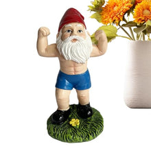 Load image into Gallery viewer, Weightlifting Gnome Statue - Garden Dwarf Ornament with Dumbbell Design, Creative Fitness Figurine | Resin Gnome Sculpture with Vivid Expression for Lawn, Backyard, Terrace, Indoor Home or Outdoor
