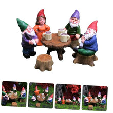 Load image into Gallery viewer, CAXUSD Creative Gnome Garden Decor Set Miniature Gnome Figurines for Indoor and Outdoor Use Fairy Cake Toppers for Landscapes and Home Decor
