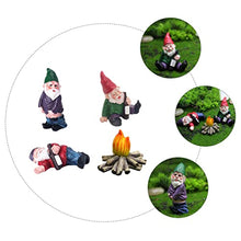 Load image into Gallery viewer, Sosoport 4pcs Miniature Dwarf Decor Resin Gnome Figurines for Garden Cute Landscape Adornments for Lawn Flower Pots and Home Decoration
