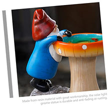 Load image into Gallery viewer, Happyyami Garden Gnome Solar Light Statue Charming Outdoor Decor for Garden Lawn and Patio Resin Gnome Figurine Led Light for Glow at Night
