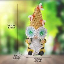 Load image into Gallery viewer, Outdoor Statues, Solar Garden GNOME, Sunflower GNOME Sculpture, Spring GNOME Figurine, Solar-Powered Sunflower Spring GNOME Statue Resin GNOME Statues with Solar Lights for Yard, Or Garden Decor
