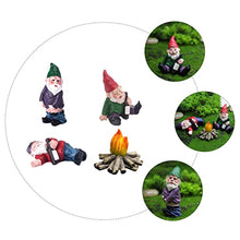 Load image into Gallery viewer, BESPORTBLE 4pcs Dwarf Bonfire Decor Landscape Resin Gnomes for Garden Unique Adornments for Fairy Miniature Gardens Safe Decorations Fun Educational Toy
