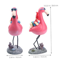 Load image into Gallery viewer, Toyvian Naughty Resin Gnome Statue on Flamingo Ornament for Garden Decor Wear-Resistant Lawn Gnome Adornment Funny Outdoor Decoration for Courtyards and Patios
