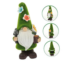 Load image into Gallery viewer, Happyyami Christmas Garden Gnome Lamp Resin Gnome Figurine Outdoor Solar Light Decor for Garden and Patio Festive Holiday Ornament for Family and Friends
