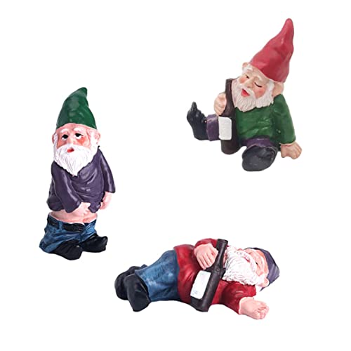 Cabilock Micro Landscape Dwarf Garden Decor Resin Miniature Gnomes for Garden Desk and Party Decorations