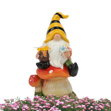 Load image into Gallery viewer, Vriusi Solar LED GNOME Statue Resin GNOME Sculpture Outdoor Garden Decor Lawn GNOME Figurine Solar Yard Decor Solar-Powered GNOME LED GNOME Yard Statue Garden GNOME Light Outdoor Tabletop GNOME
