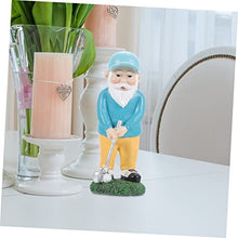 Load image into Gallery viewer, SUPVOX Amusing Golfing Gnome Statue for Outdoor Decor Resin Craft Gnome Realistic Appearance
