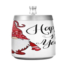 Load image into Gallery viewer, Christmas Gnome Happy New Year Cigarette Butt Collector, Stainless Steel Ashtray with Lid, Outdoor Ashtray Smell Proof
