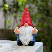 Load image into Gallery viewer, Middle Finger Gnome Mini 5.5in,Double Bird Gnome - Naughty Funny Outdoor Decoration for Yard Patio Lawn Ornament and Home Decor,Fairy Garden
