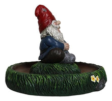 Load image into Gallery viewer, Ebros Gift Gnaughty Pot High Smoking Gnome Garden Friend Sunflowers Grass Greens Zen Meditation Cone and Stick Incense Burner Holder Figurine Fantasy Home Decorative Accent
